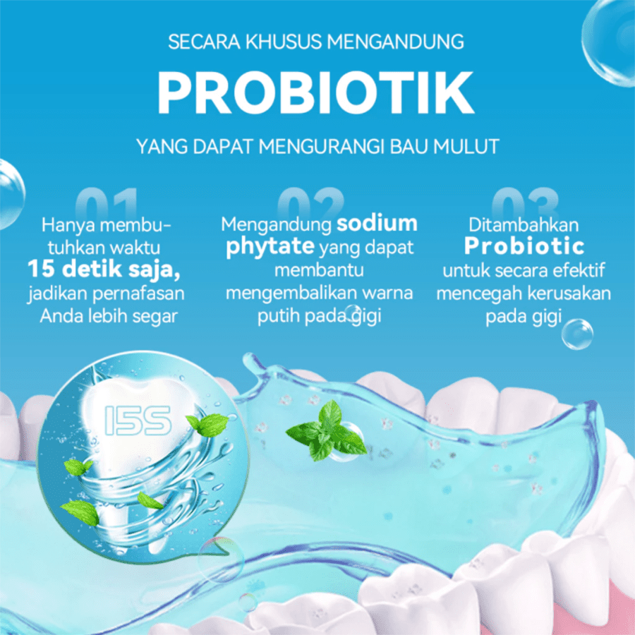 Metoo Fresh Mint Plus Mouthwash Probiotic 250ml