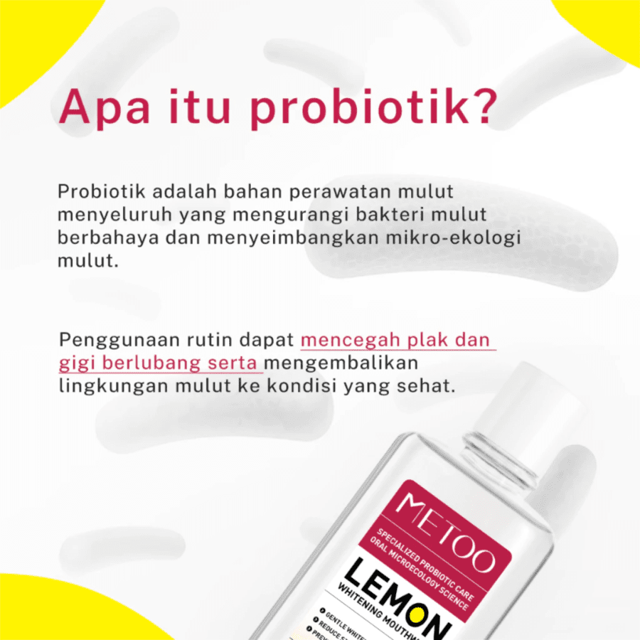 Metoo Lemon Whitening Mouthwash Probiotic 100ml