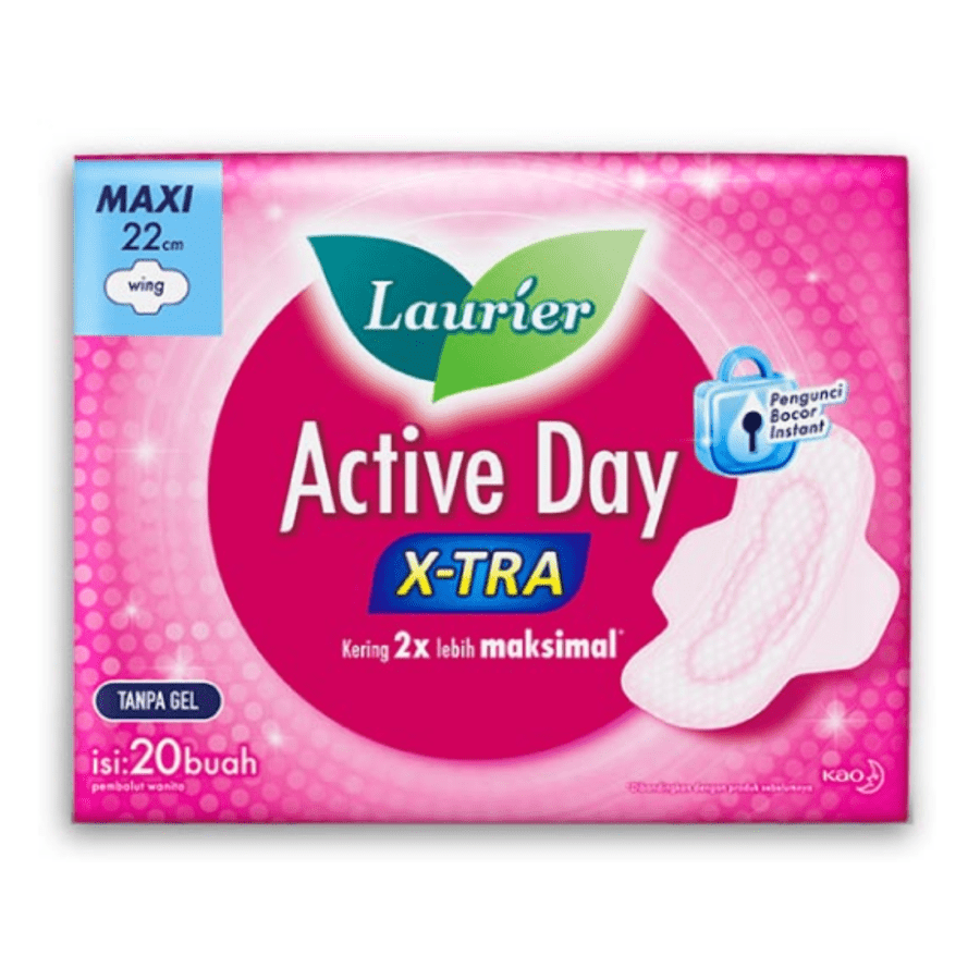 Laurier Active Day X-Tra Maxi Wing 22cm Pembalut Kewanitaan 20pads