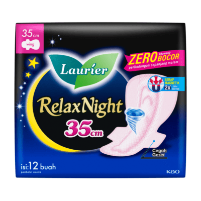 Laurier Relax Night Wing 35cm Pembalut Kewanitaan