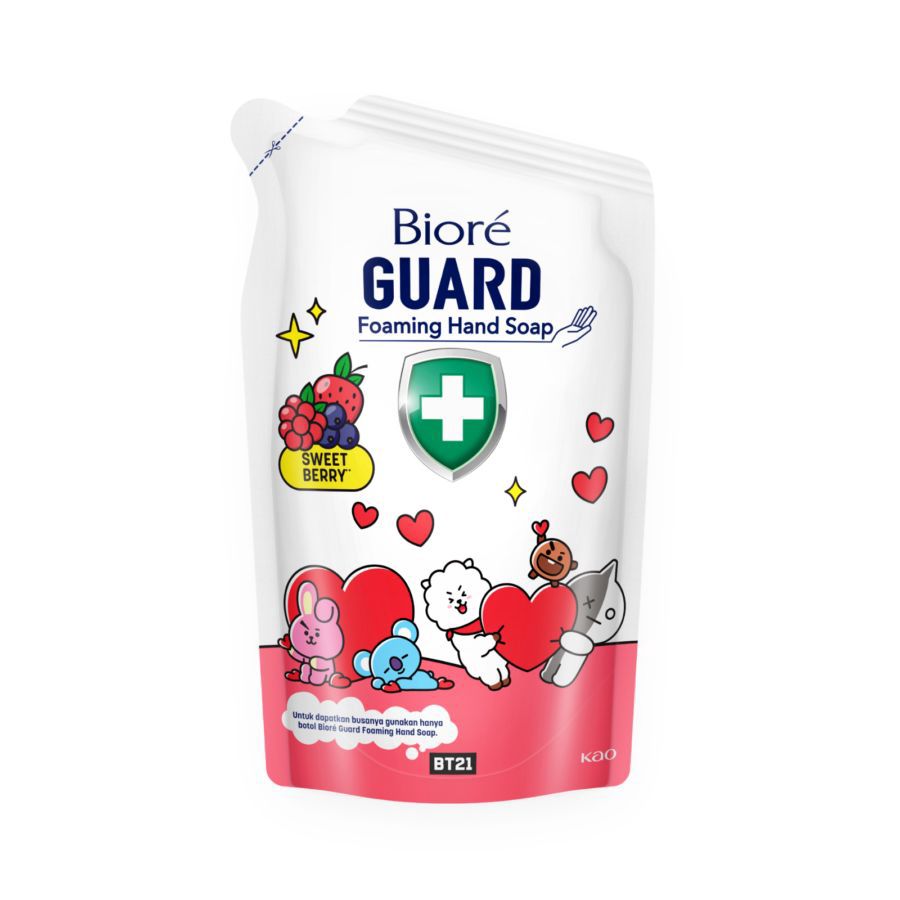 Biore Guard Sweet Berry Antibacterial Foaming Hand Soap Pouch 250ml