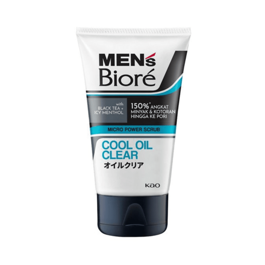 Men's Biore Cool Oil Clear Scrub Facial Wash 100gram