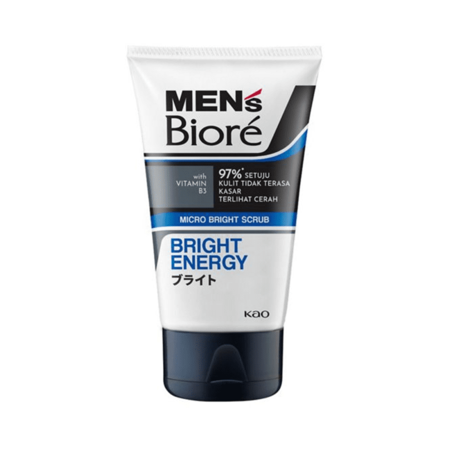 Men's Biore Bright Energy Micro Bright Scrub Facial Wash 100gram