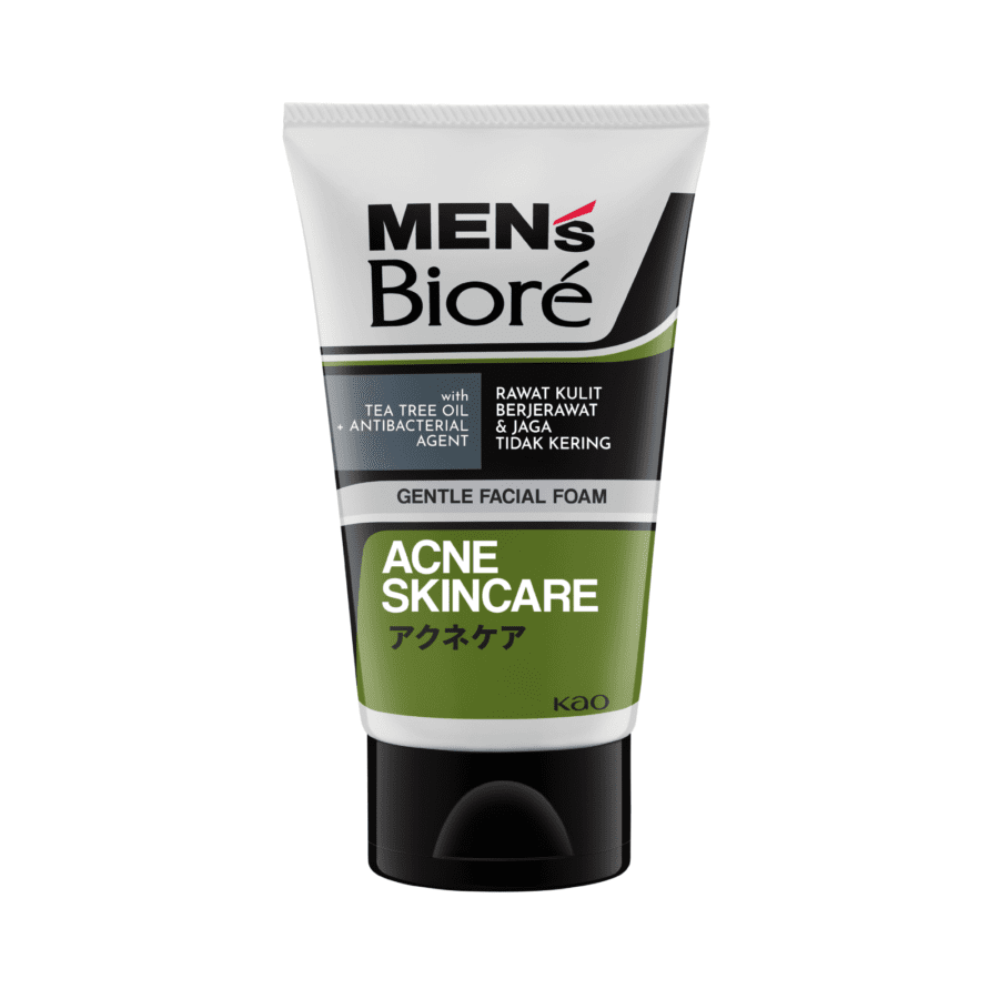 Men's Biore Acne Bright Care Gentle Facial Foam 100gram