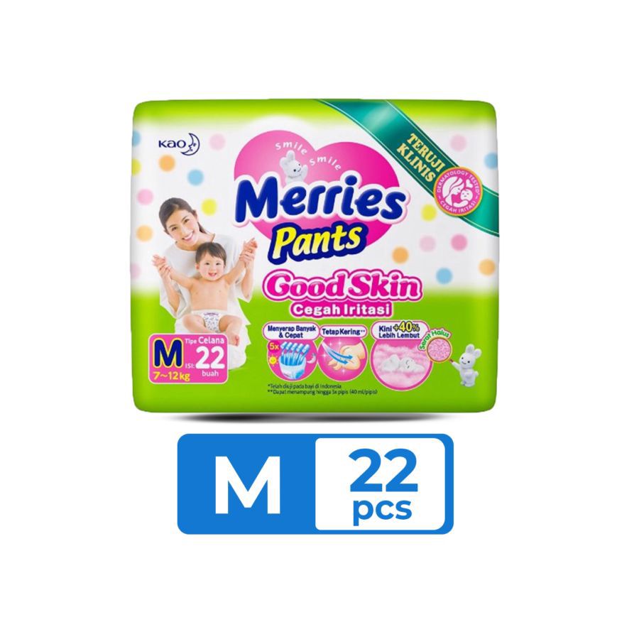 Merries Good Skin Pants Diapers M22 1pack