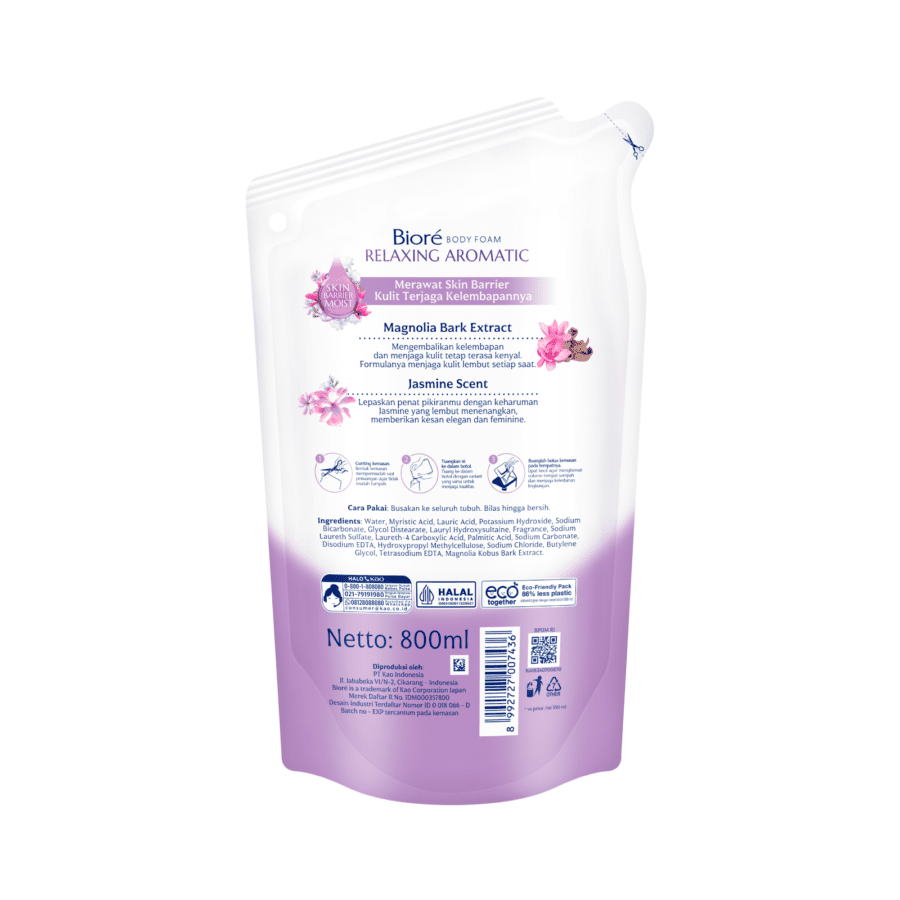 Biore Body Foam Relaxing Aromatic Pouch 750ml