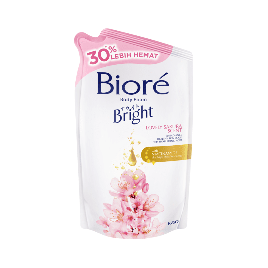 Biore Bright Lovely Sakura Body Foam Refill 800ml