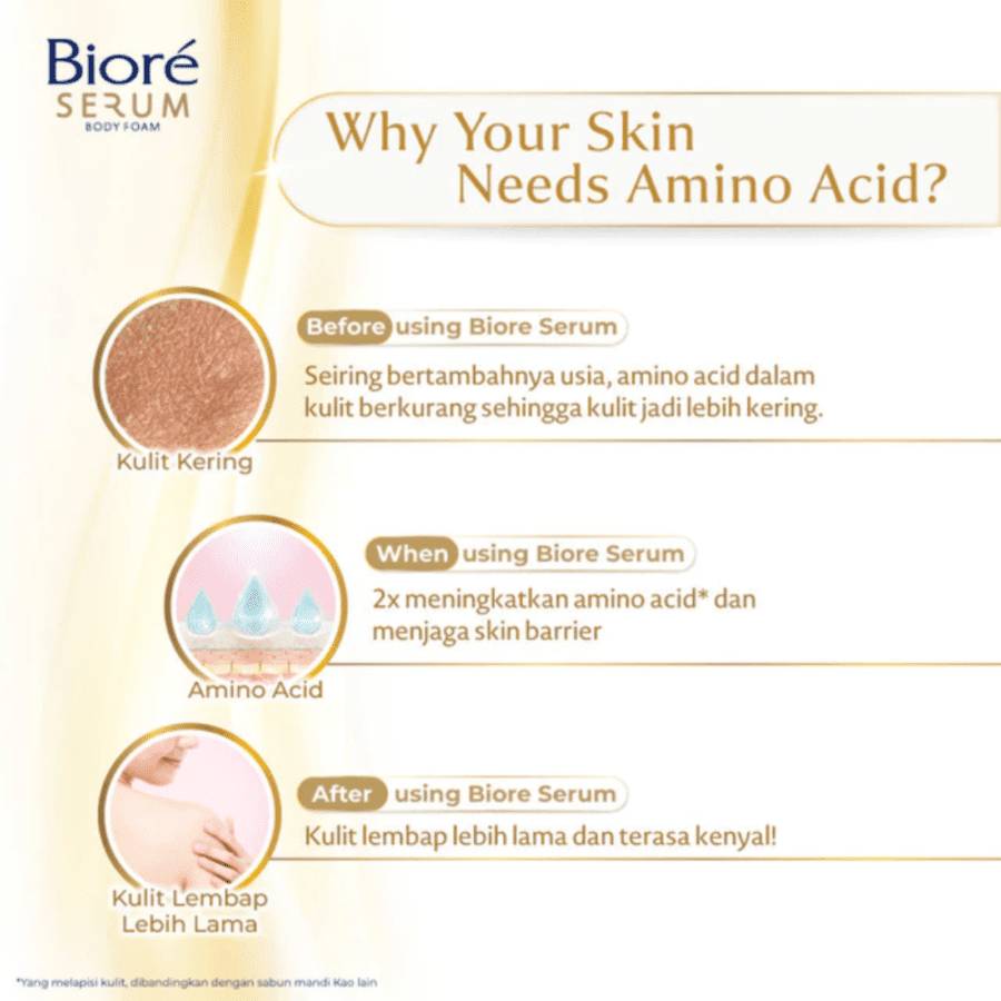 Biore Pampering Almond Oil & Freesia Scent Serum Body Foam 380ml