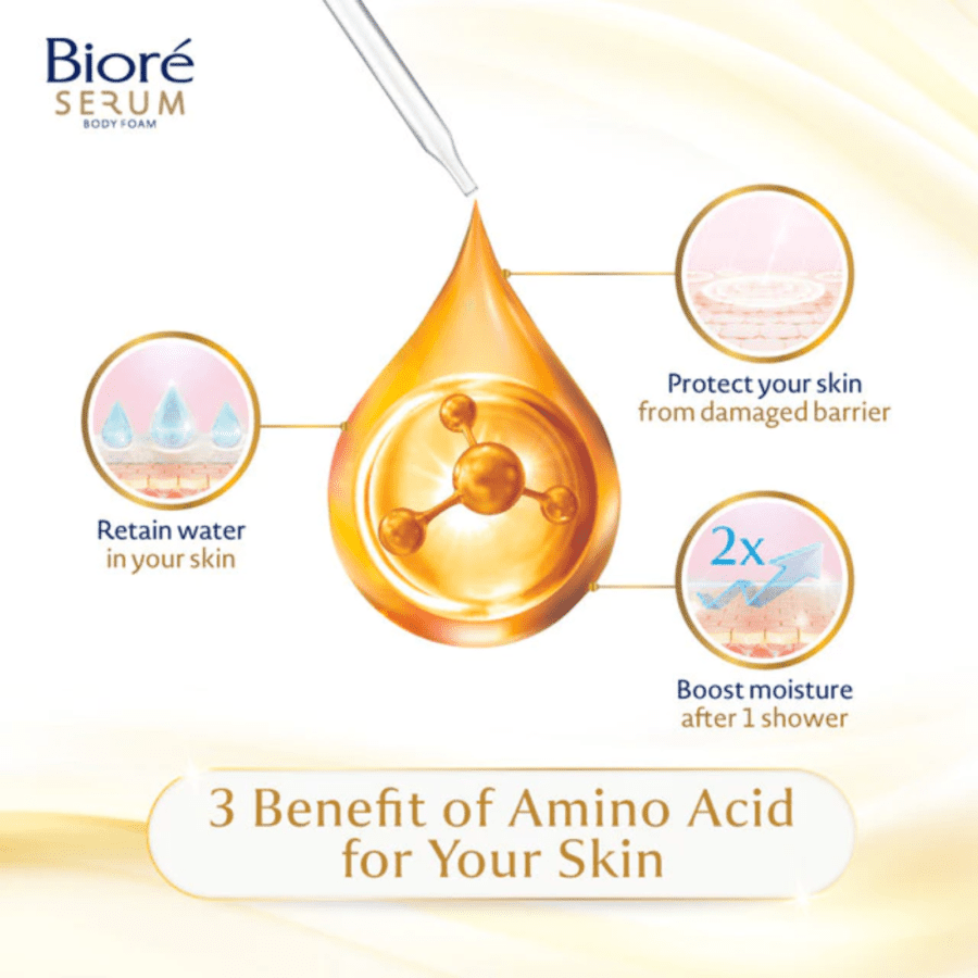 Biore Pampering Almond Oil & Freesia Scent Serum Body Foam 380ml