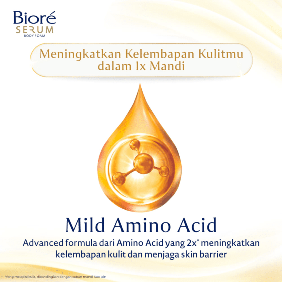 Biore Pampering Almond Oil & Freesia Scent Serum Body Foam 380ml