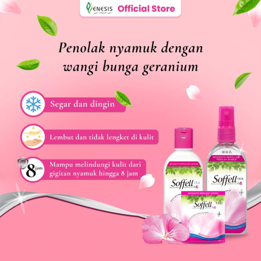Soffell Geranium Mosquito Repellent Spray 80ml