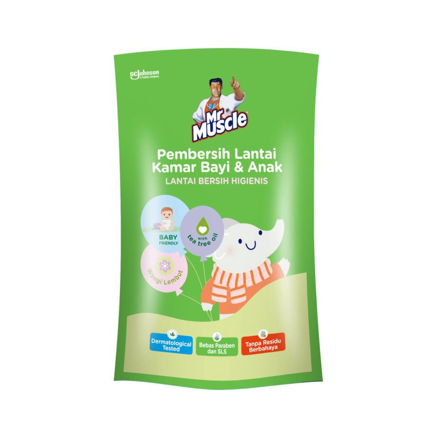 Mr Muscle Pembersih Lantai Kamar Bayi & Anak Pouch 720ml