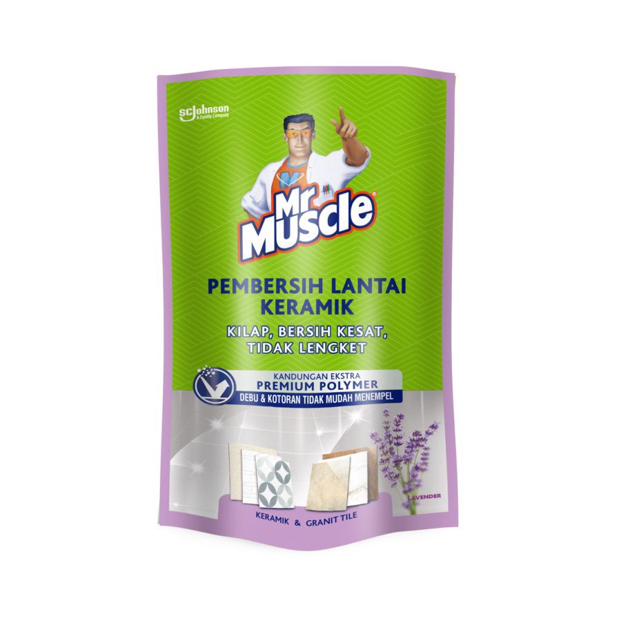 Mr. Muscle Axi Lavender Pouch Pembersih Lantai Keramik 720 ml 720ml