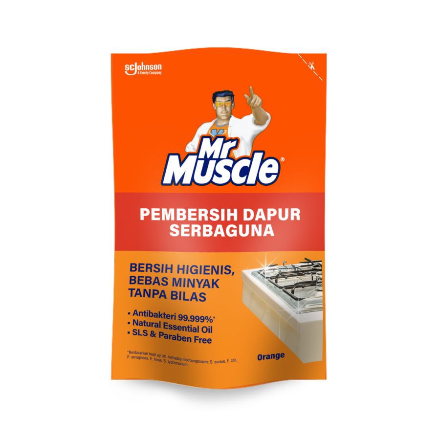 Mr Muscle Pembersih Dapur Serbaguna Orange Pouch 400ml