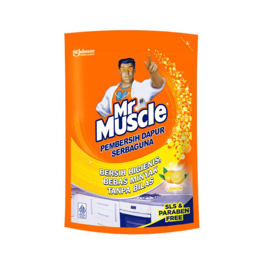 Mr. Muscle Kitchen Lemon Cairan Pembersih Dapur Pouch 400ml
