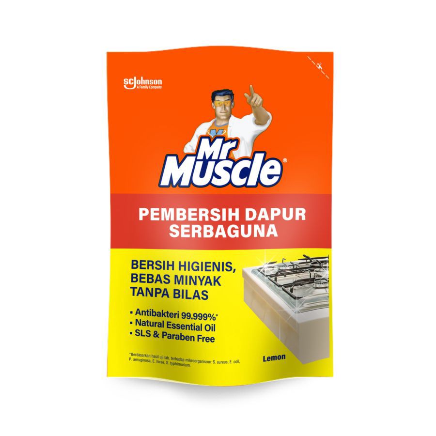 Mr. Muscle Kitchen Lemon Cairan Pembersih Dapur Pouch 400ml