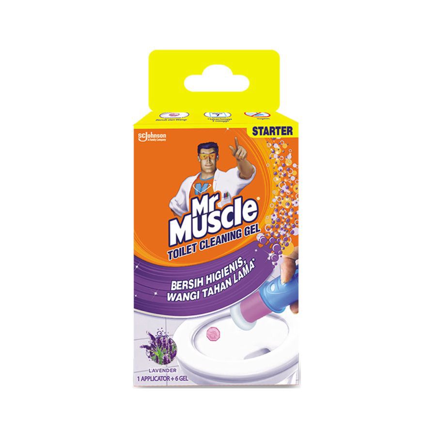 Mr. Muscle Toilet Cleaning Gel Lavender Device Starter 36ml