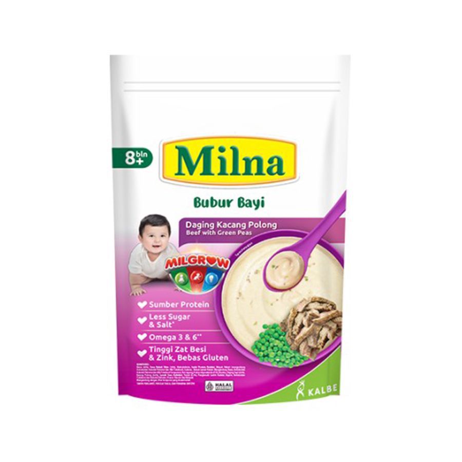 Milna Bubur Bayi Daging Kacang Polong 8+ Bulan 100gram