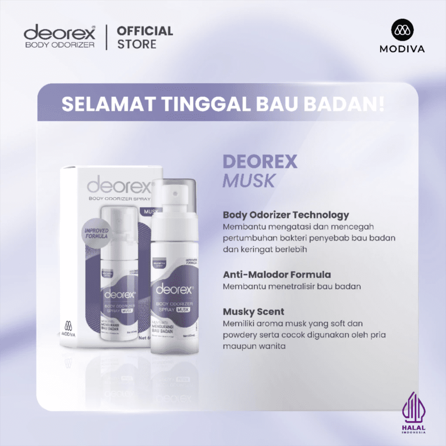 Deorex Musk Body Odorizer Spray 60ml