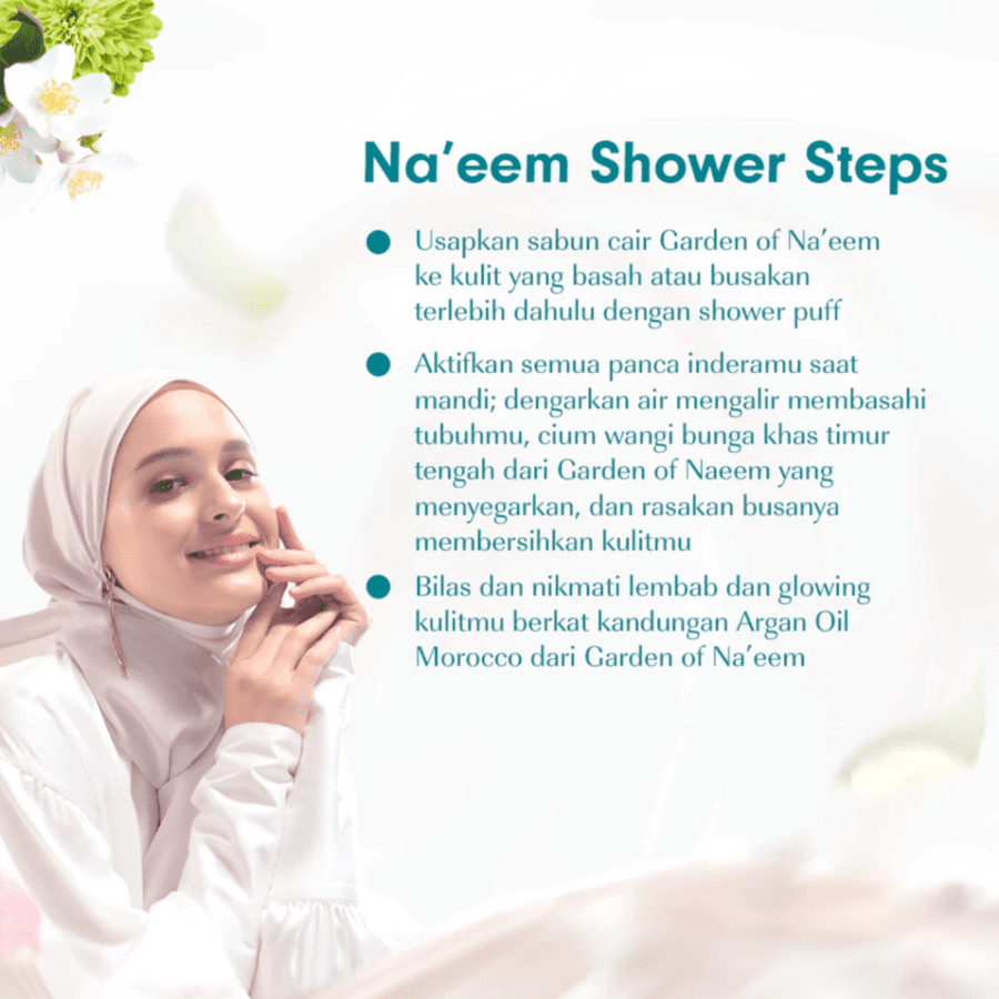 Garden of Naeem Royal Jasmine Moisturizing Body Wash Pouch 400ml