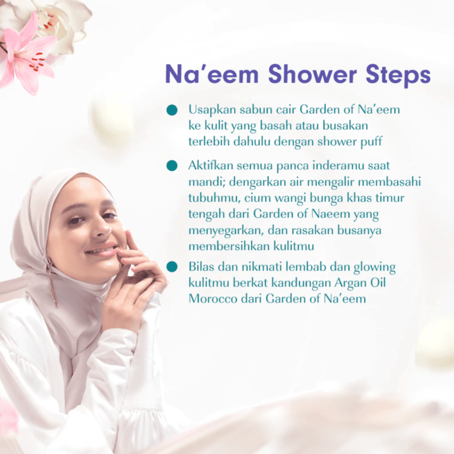 Garden of Naeem Midnight Gardenia Moisturizing Body Wash Pouch 400ml
