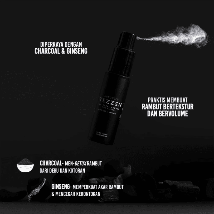 Tezzen Hercules Charcoal Hair Powder 15gram