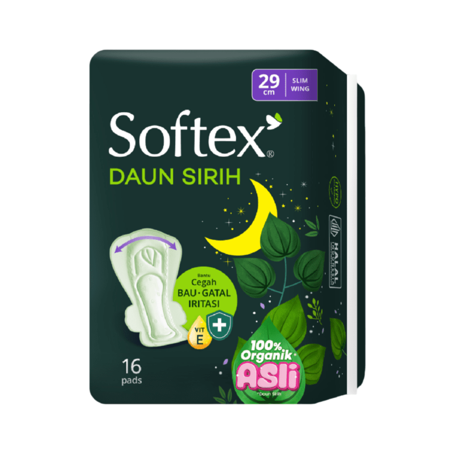Softex Daun Sirih Wing 29cm Pembalut Kewanitaan 16pcs