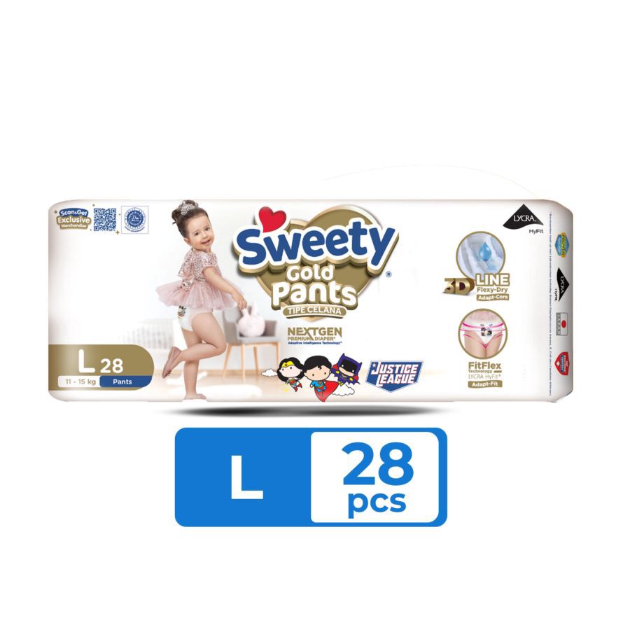 Sweety Gold Tidur Nyenyak Pants Diapers L28 1pack