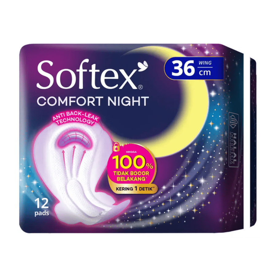 Softex Comfort Night Wing 36cm Pembalut Kewanitaan 12pcs