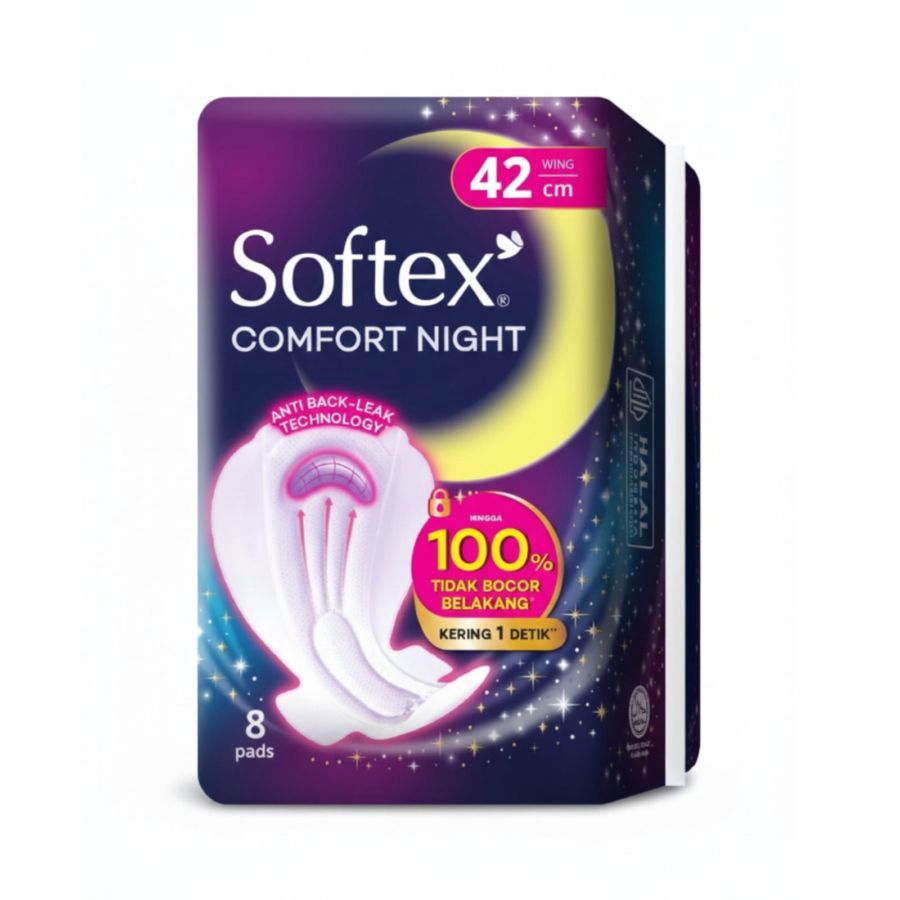 Softex Comfort Night Wing 42cm Pembalut Kewanitaan 8pads