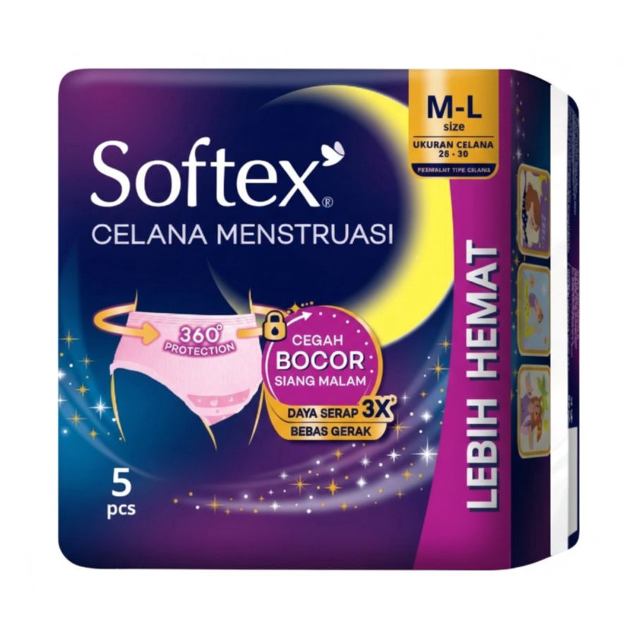 Softex Celana Menstruasi Size M-L Pembalut Kewanitaan 5pcs