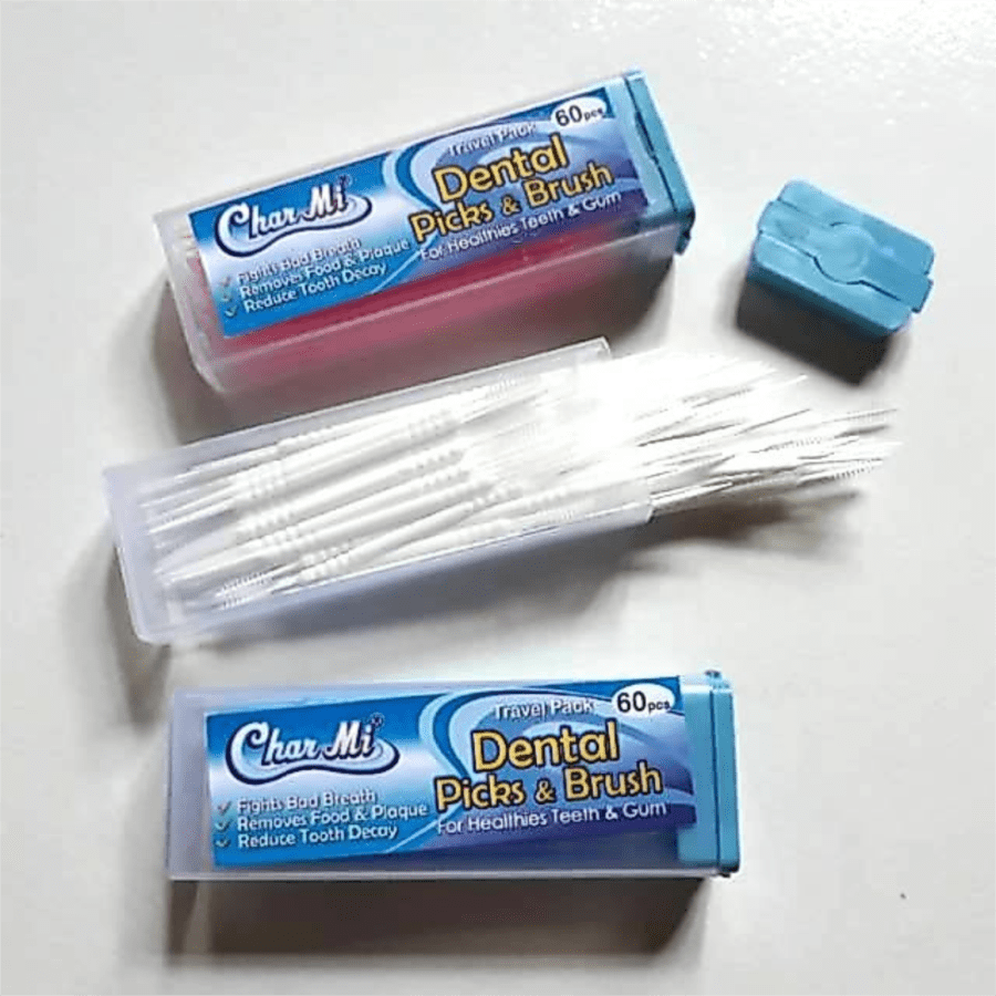 Charmi Dental Pick & Brush Art. 186 Travel Pack Pembersih Gigi 60pcs