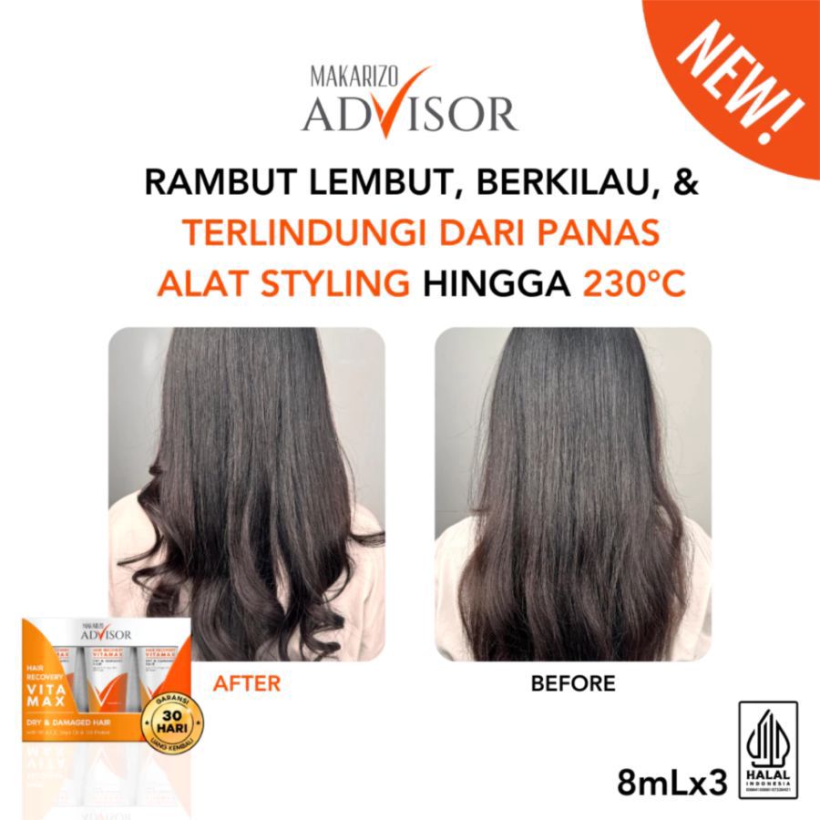 Makarizo Advisor Hair Recovery Vitamax Perawatan Rambut 3pcs x 8ml 1pack