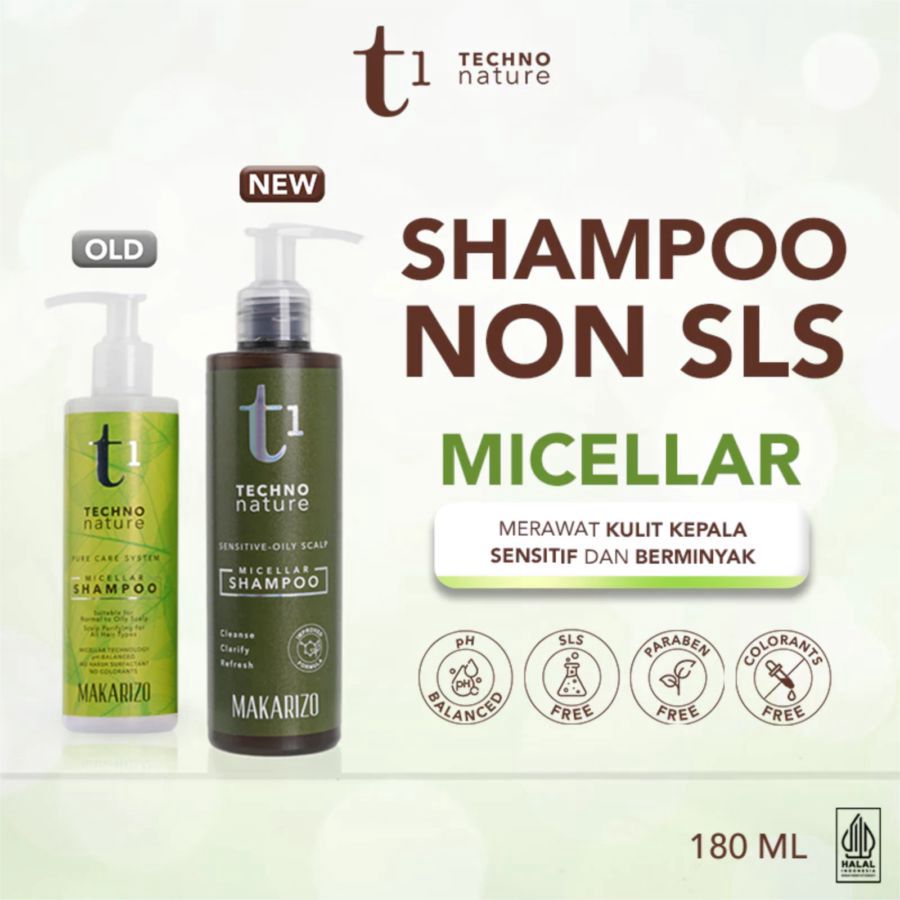 Makarizo T1 Techno Nature Micellar Shampoo Bottle 180ml