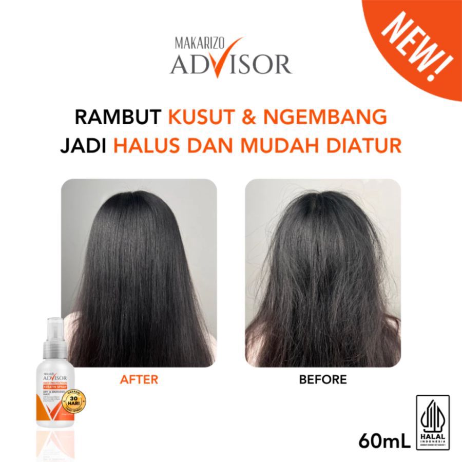 Makarizo Advisor Hair Protection Keratin Spray Perawatan Rambut 60ml