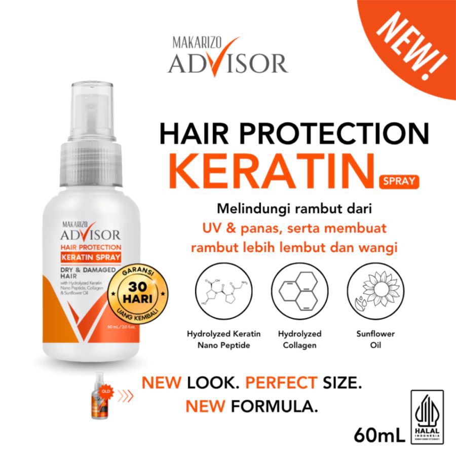 Makarizo Advisor Hair Protection Keratin Spray Perawatan Rambut 60ml