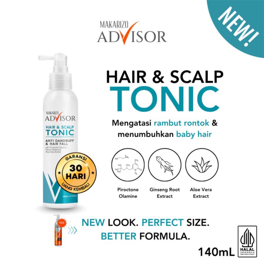 Makarizo Advisor Hair & Scalp Tonic Perawatan Rambut 140ml