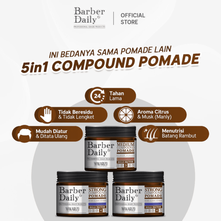 Barber Daily Strong Compound Pomade Jar