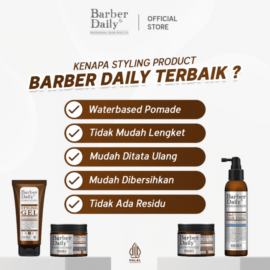 Barber Daily Wet Look Styling Gel Jar