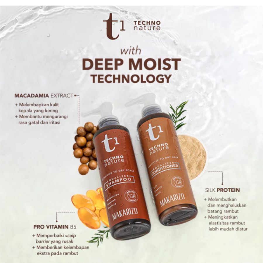 Makarizo T1 Techno Nature Equalizer Shampoo Bottle 180ml