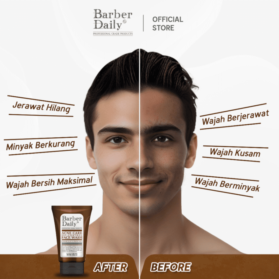 Barber Daily Acne Care & Oil Control Face Wash 100ml