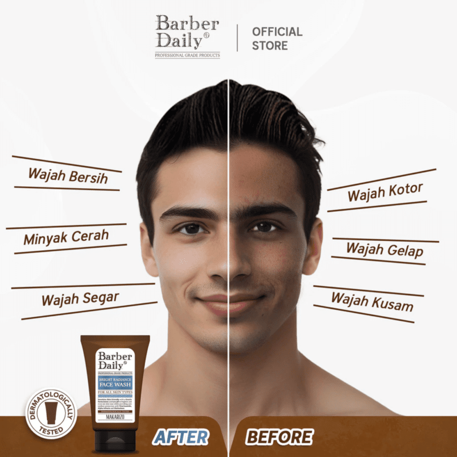 Barber Daily Bright Radiance Face Wash 100ml