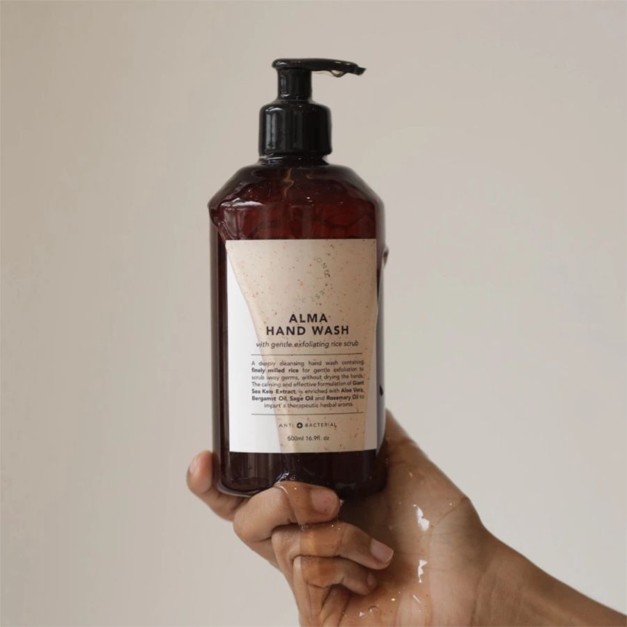 Creme and Tonic Alma with Gentle Exfoliating Rice Scrub Hand Wash 500ml
