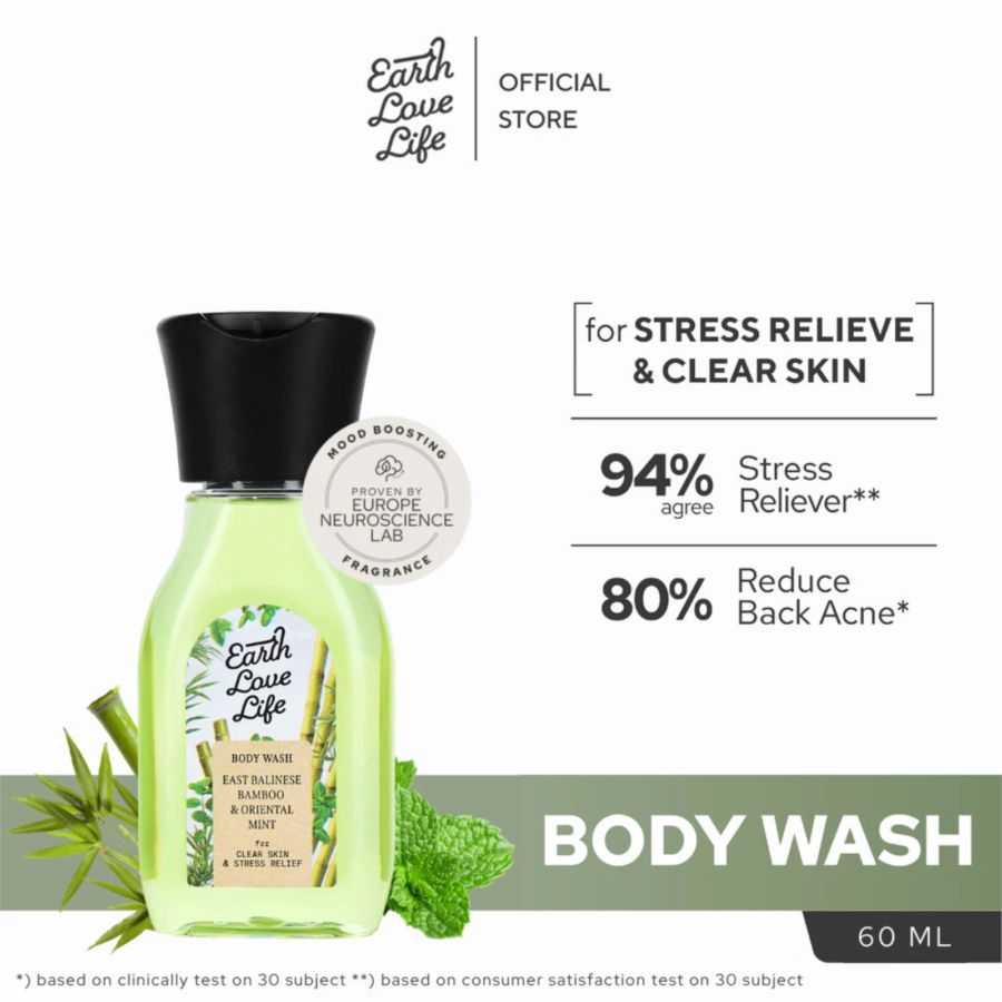 Earth Love Life East Balinese Bamboo & Oriental Mint Body Wash 60ml
