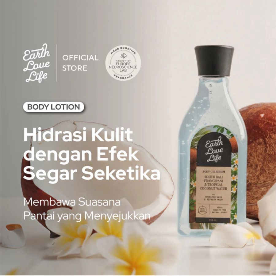 Earth Love Life South Bali Frangipani & Tropical Coconut Water Body Gel Serum 60ml
