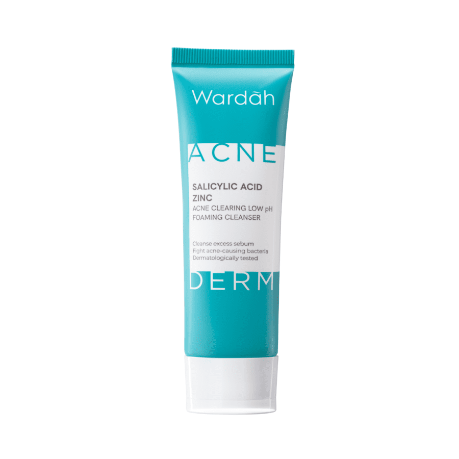 Wardah Acnederm Salicylic Acid Zinc Acne Clearing Low pH Foaming Cleanser 50ml