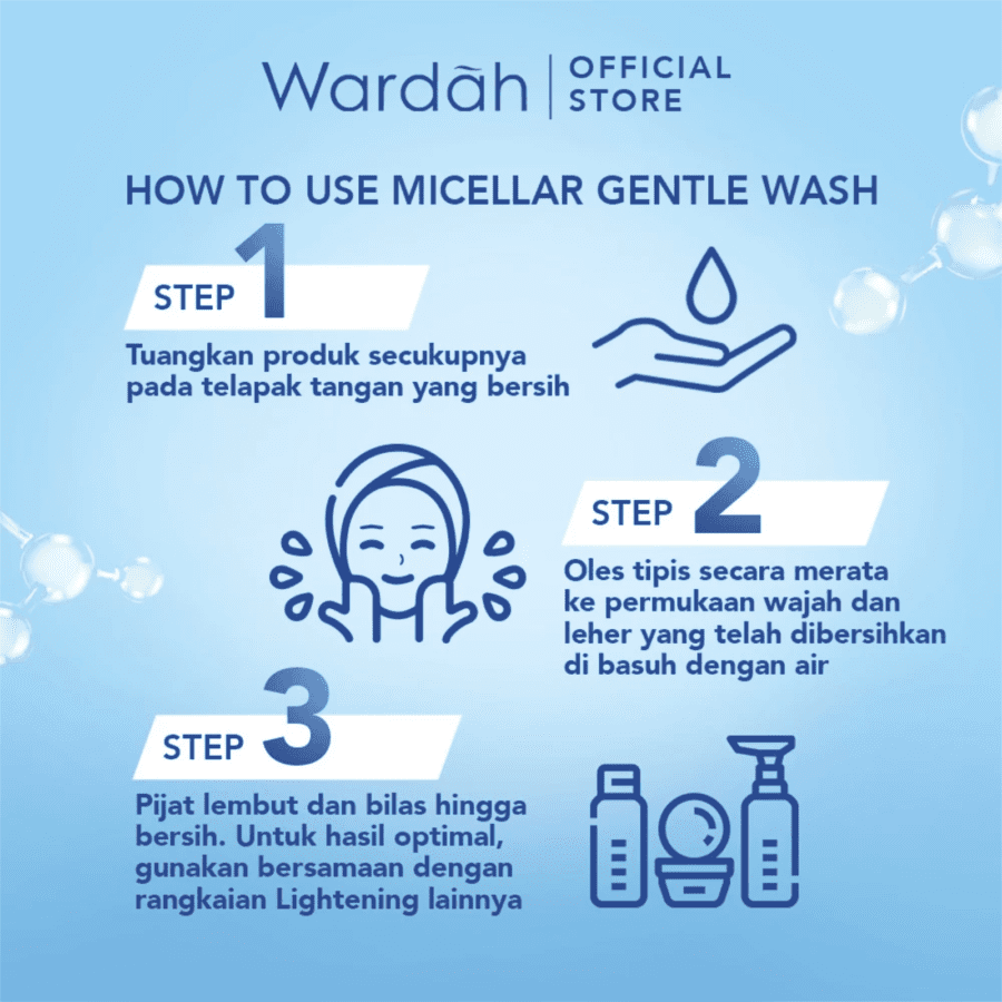 Wardah Light+ Low pH Nano Niacinamide Low Molecular Hyaluronic Gentle Facial Wash 100ml