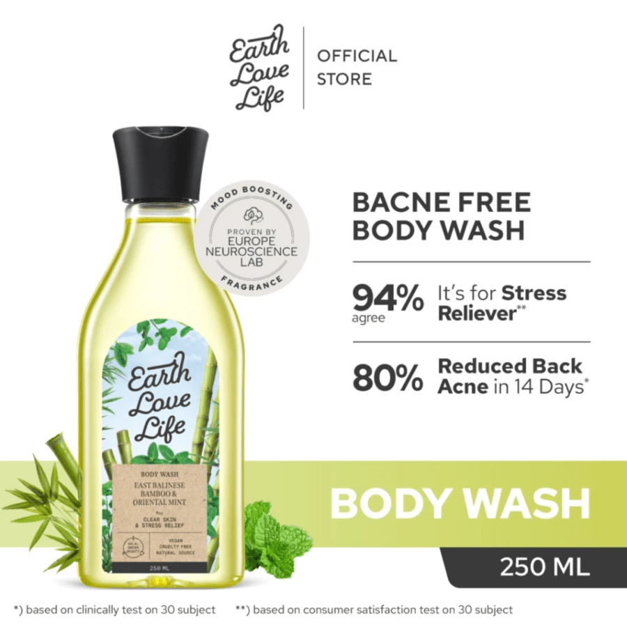Earth Love Life East Balinese Bamboo & Oriental Mint Body Wash 250ml