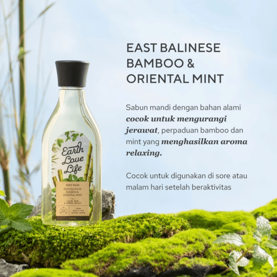 Earth Love Life East Balinese Bamboo & Oriental Mint Body Wash 250ml