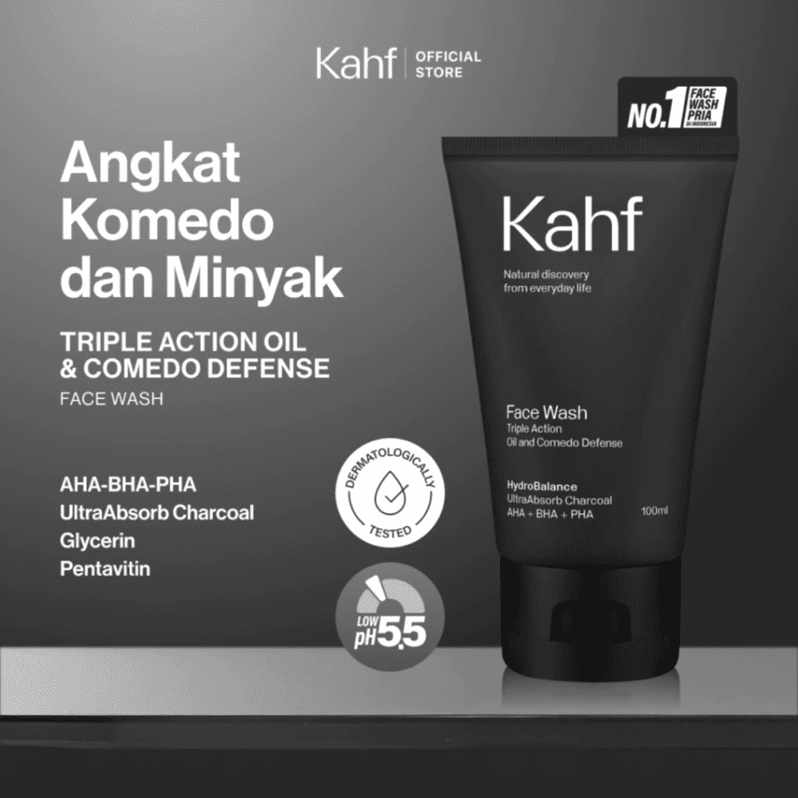 Kahf Triple Action Oil and Comedo Defense Face Wash 100ml
